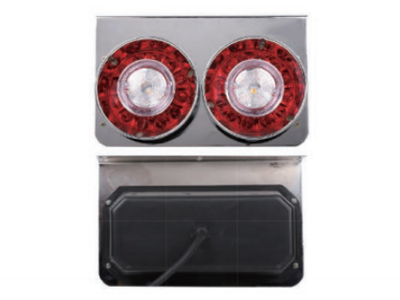 泡式-二圆型红白后尾灯(铁架)