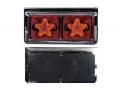 泡式 -大五角星型二色后尾灯(铁架) 