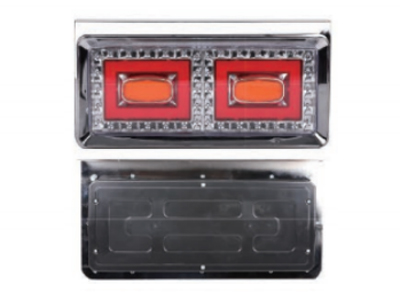 铁架二方型红黄后尾灯(荧光型)