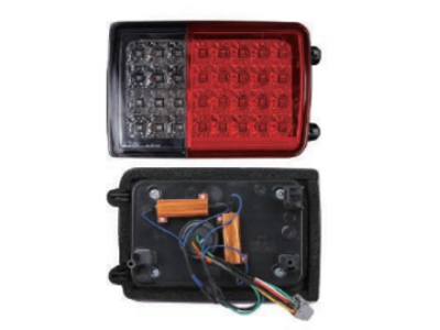 LED-方形红底熏黑后尾灯