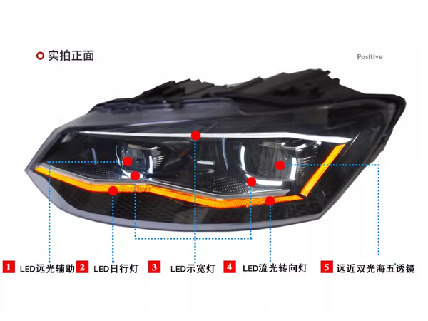五代大众POLO11-18改装大灯